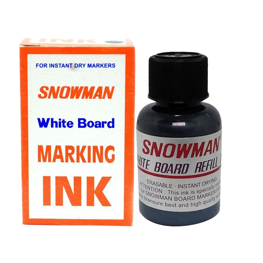 ISI ULANG TINTA SPIDOL WHITEBOARD Snowman hitam