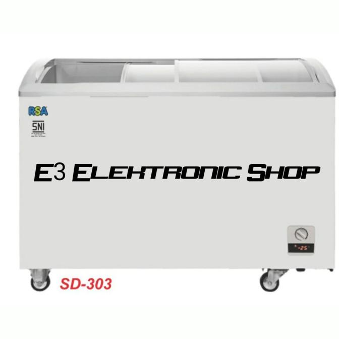 Jual Gea Rsa Sliding Curved Glass Freezer Sd303 Ice Cream Frozen Food ...