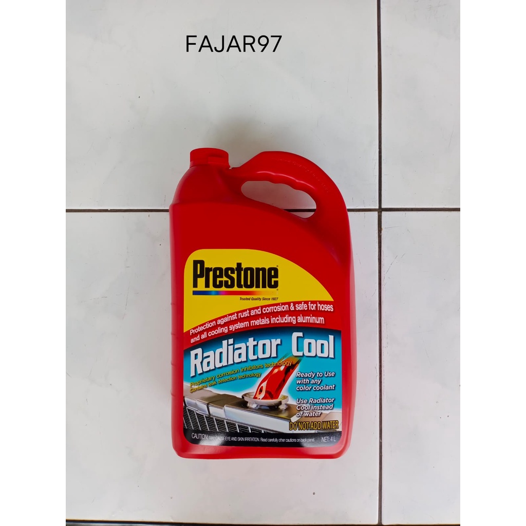 Jual Air radiator coolant PRESTONE 4L warna hijau/merah Shopee Indonesia