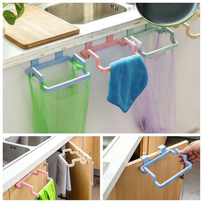 Jual Rak Gantungan Plastik Sampah Dapur/ Cantolan Lap Dapur / Kitchen ...
