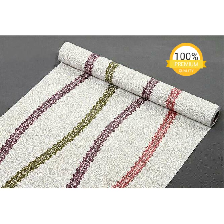 Jual Wallpaper Sticker Dinding Motif Garis Spiral 4 Warna Shopee