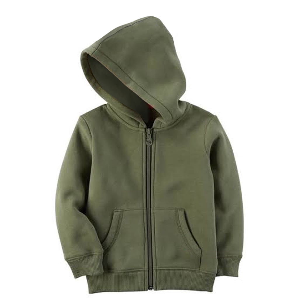 Jual Jaket Hoodie Polos Anak Unisex Bahan Babyterry Usia Tahun