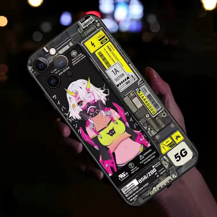 Call Light Up Mobile Phone Case For IPhone 15 14 13 12 11 Pro XS MAX XR LED  Light Case Shockproof