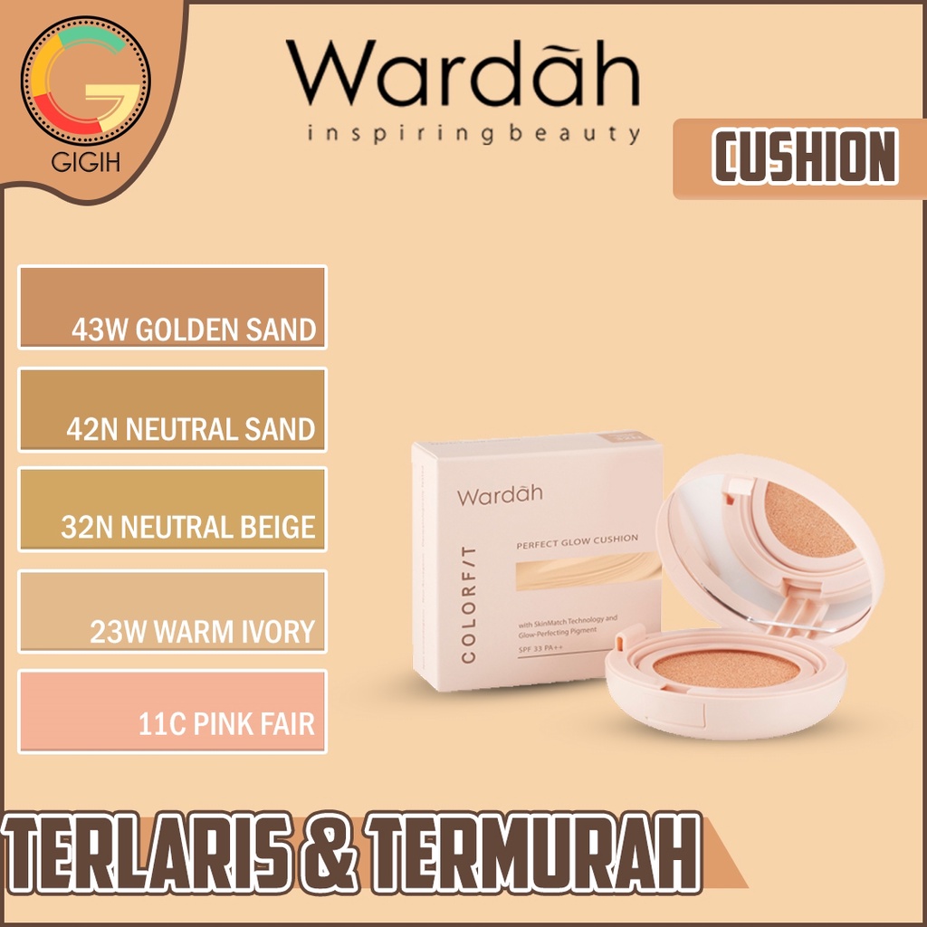 Jual Wardah Colorfit Perfect Glow Cushion Spf33 Pa Shopee Indonesia 0752