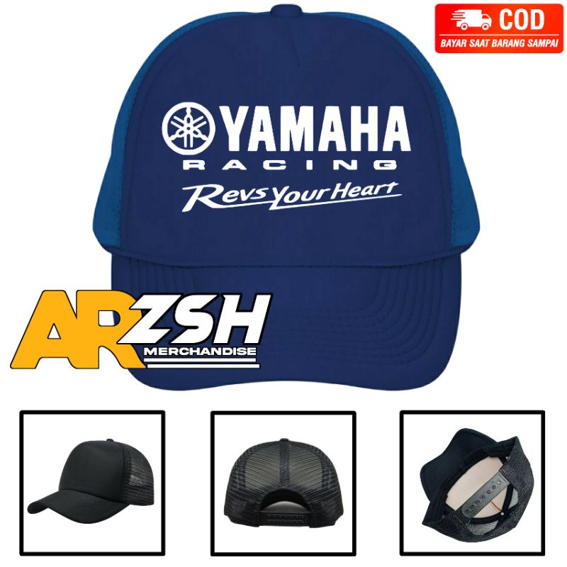 Jual Topi Yamaha Racing Trucker Navy - Topi Trucker Jaring Yamaha ...