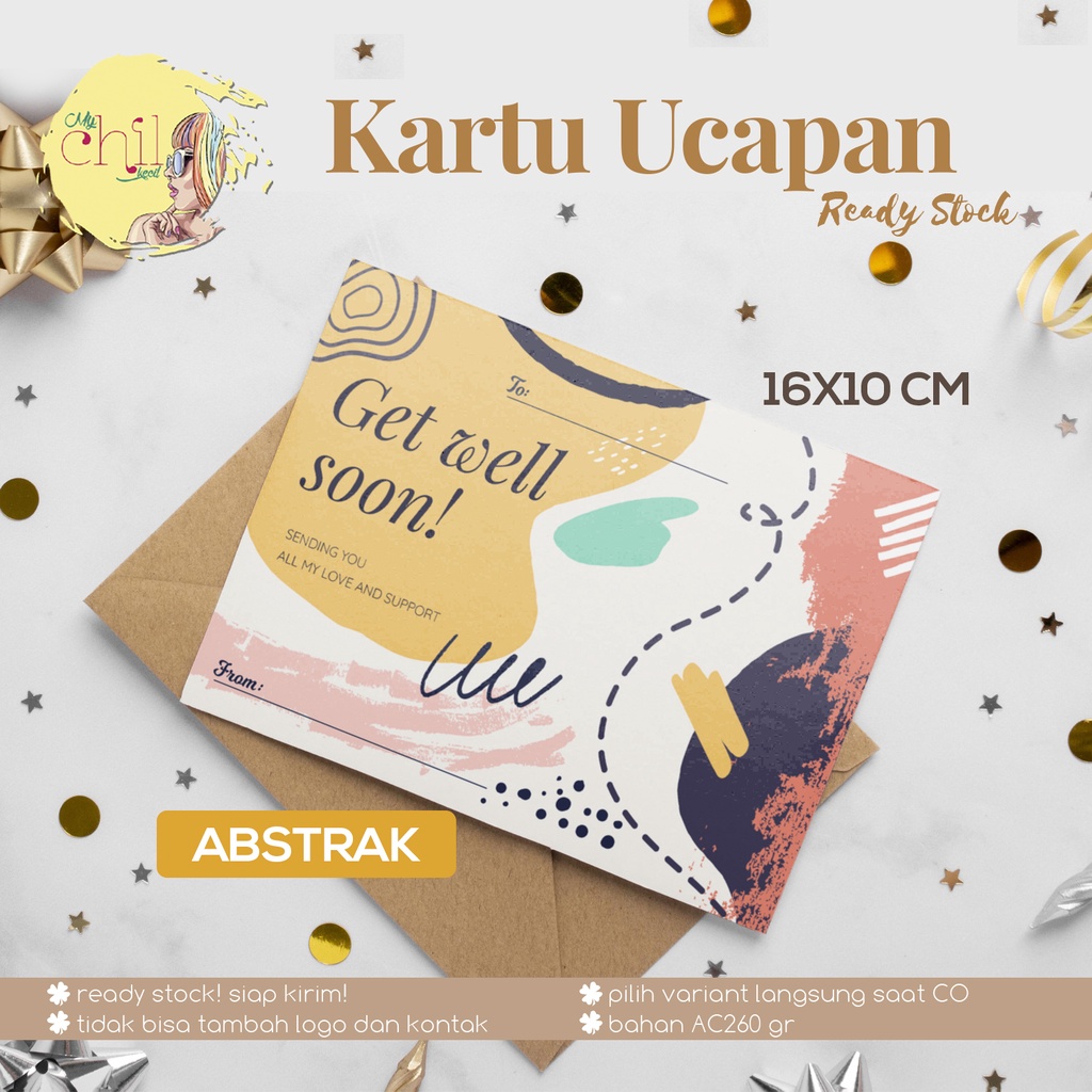 Jual Kartu Get Well Soon Gws Semoga Cepat Sembuh Greetings Cardhampers Cardkartu Hampers 3071