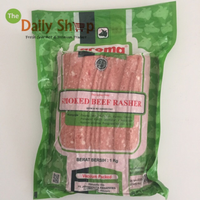 Jual AROMA Smoked BEEF Rasher (100 Halal) Shopee Indonesia
