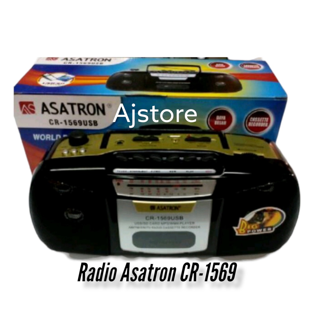 Jual RADIO ASATRON CR-1569 1568 USB Kaset ( Tape ) AM FM CR | Shopee ...