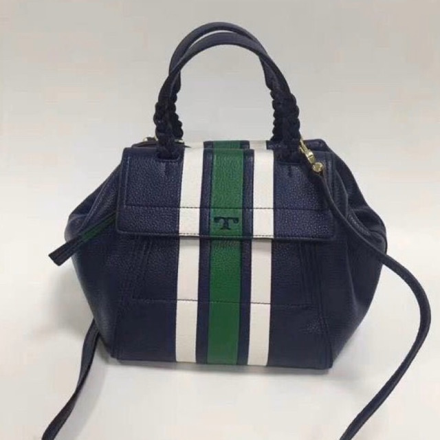 Tory burch half discount moon stripe satchel