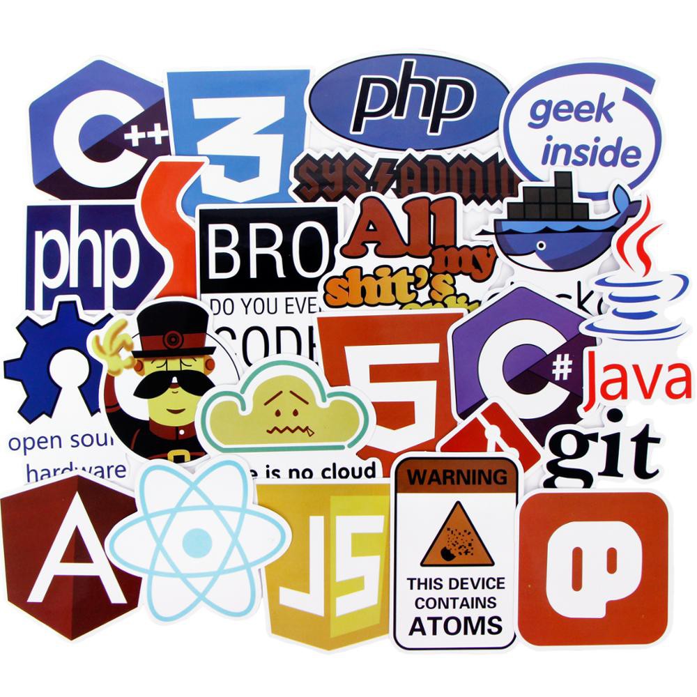Jual Stiker Sticker Logo Programming Programmer Hacker Laptop Komputer ...