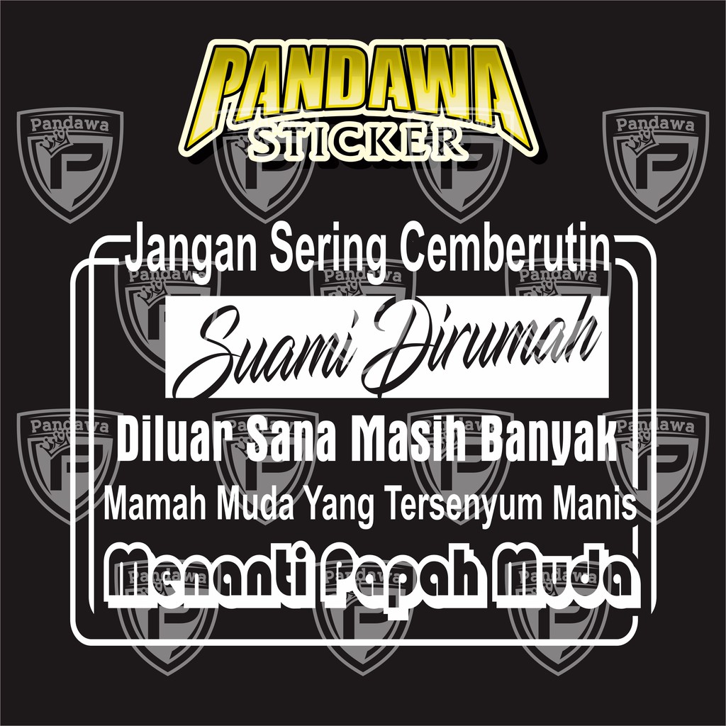 Jual Stiker Kaca Truck Sticker Cutting Custom Kata Motifasi Lucu Untuk