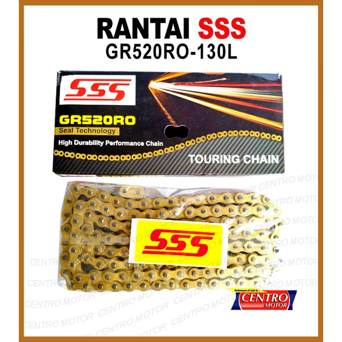 Jual RANTAI SSS 520-130L GOLD. RO ORING NINJA250/R25/MT25/Z250/CBR250 ...