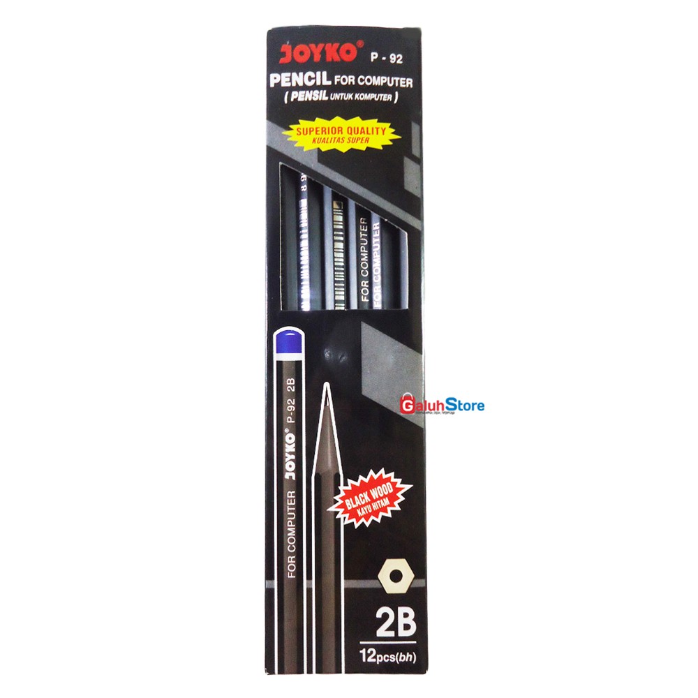 Jual Joyko Pensil P-92 2B 1 Box (12 Pcs) | Shopee Indonesia