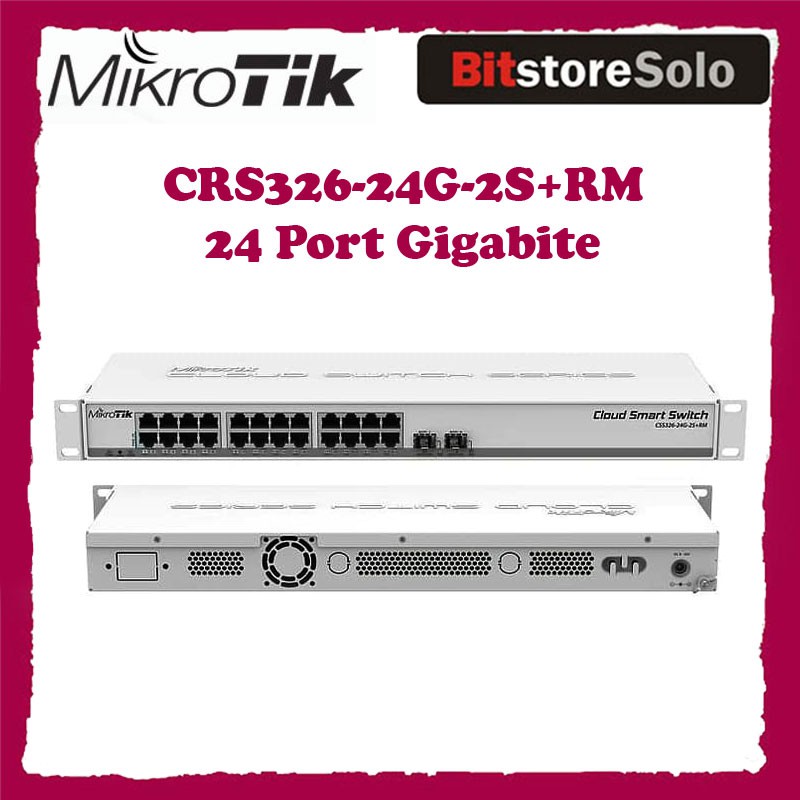 Jual Mikrotik CRS326-24G-2S+RM Cloun Router Switch 24 port GIGABITE ...