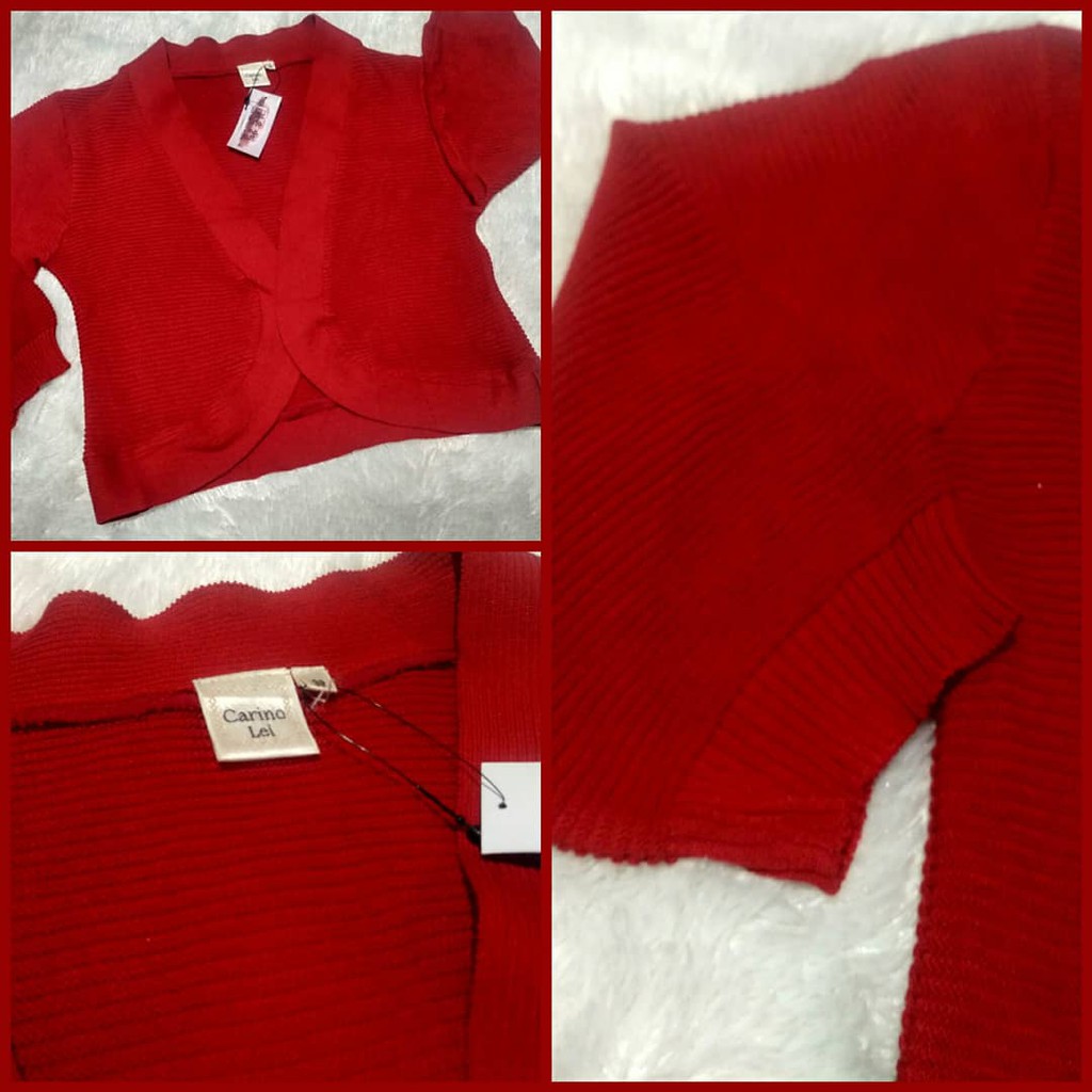 Jual Bolero rajut merah | Shopee Indonesia