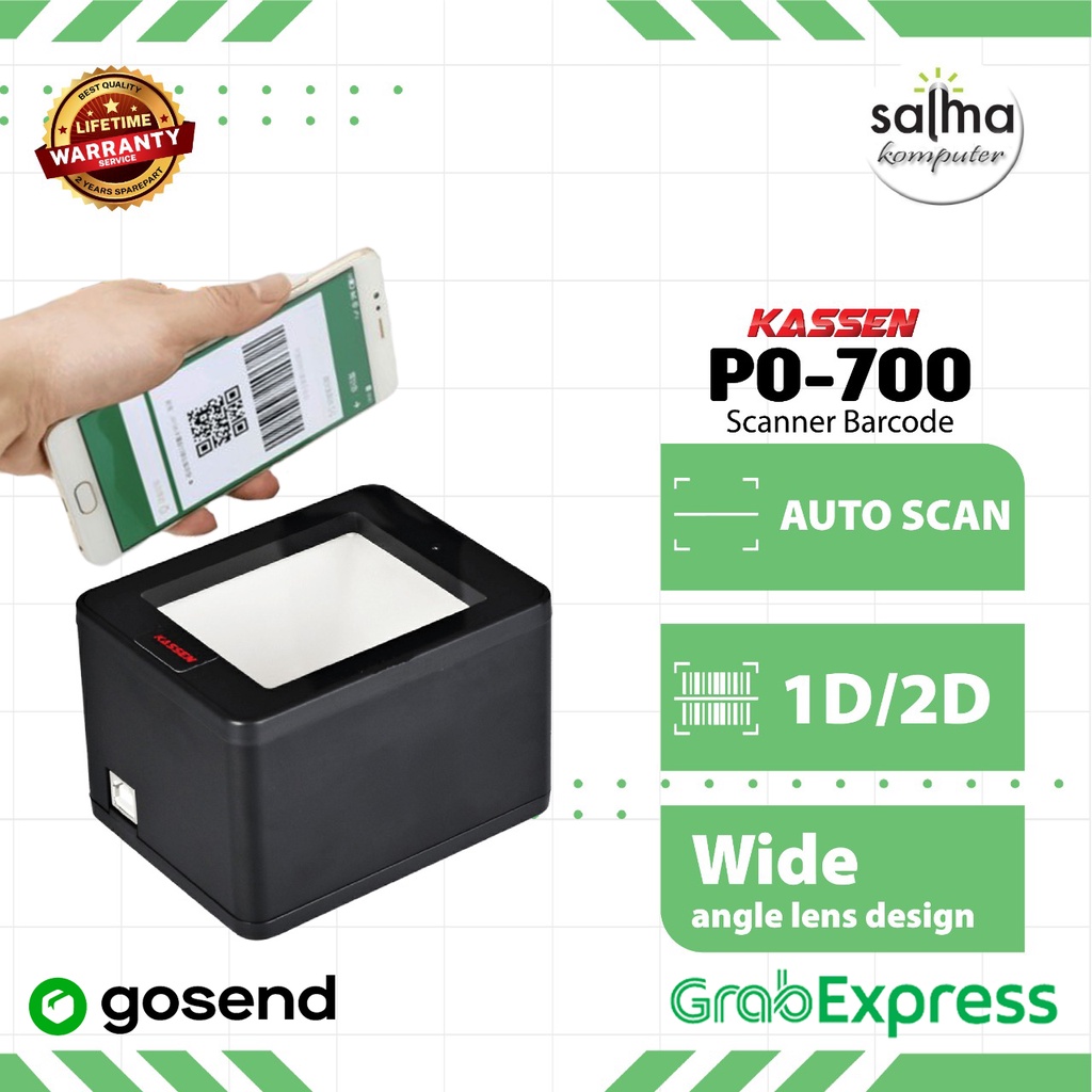 Jual KASSEN PO-700 OMNI SCANNER BARCODE QR PAYMENT DIGITAL BOX SCANDANA ...