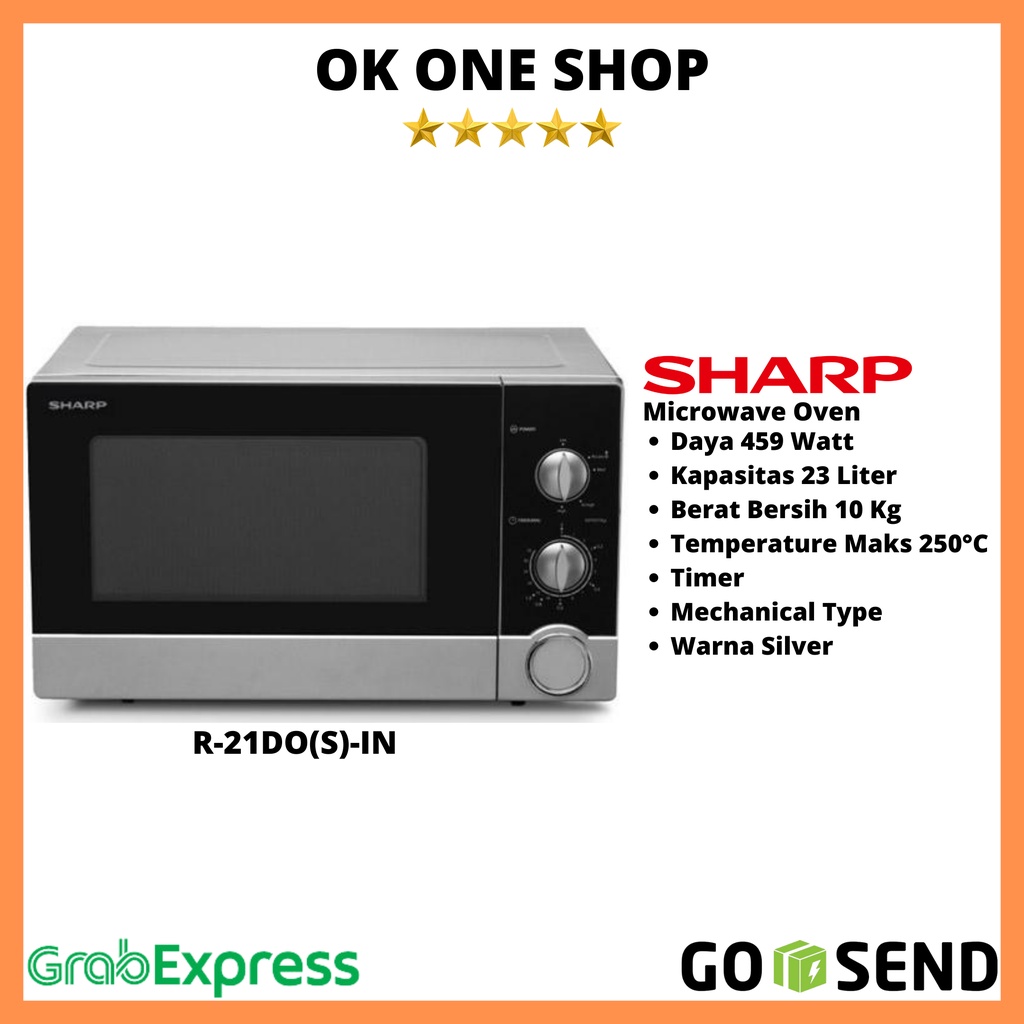 Jual SHARP Straight Microwave R21DO (S)IN 23 Liter (450 Watt