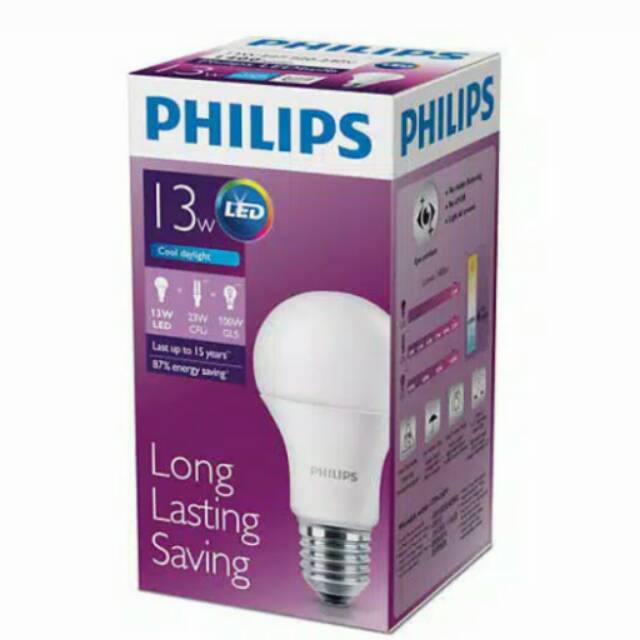 Jual Lampu LED Philips Bulb 13watt Putih | Shopee Indonesia