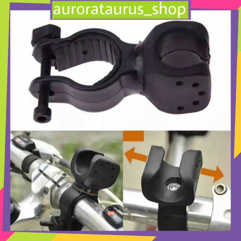 Jual Bracket / Braket / Breket Senter Sepeda Holder Clamp Penjepit ...