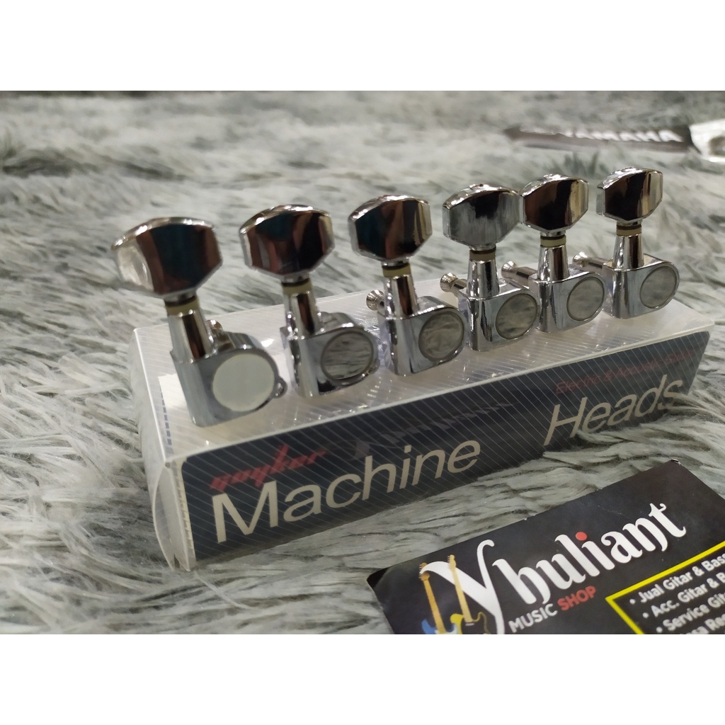 Jual Dryer Tuning machine head inline 6 Chrome | Shopee Indonesia