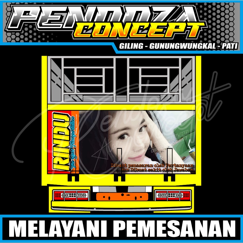 Jual Stiker Bak Belakang Truk Stiker Bak Truk Belakang Setengah