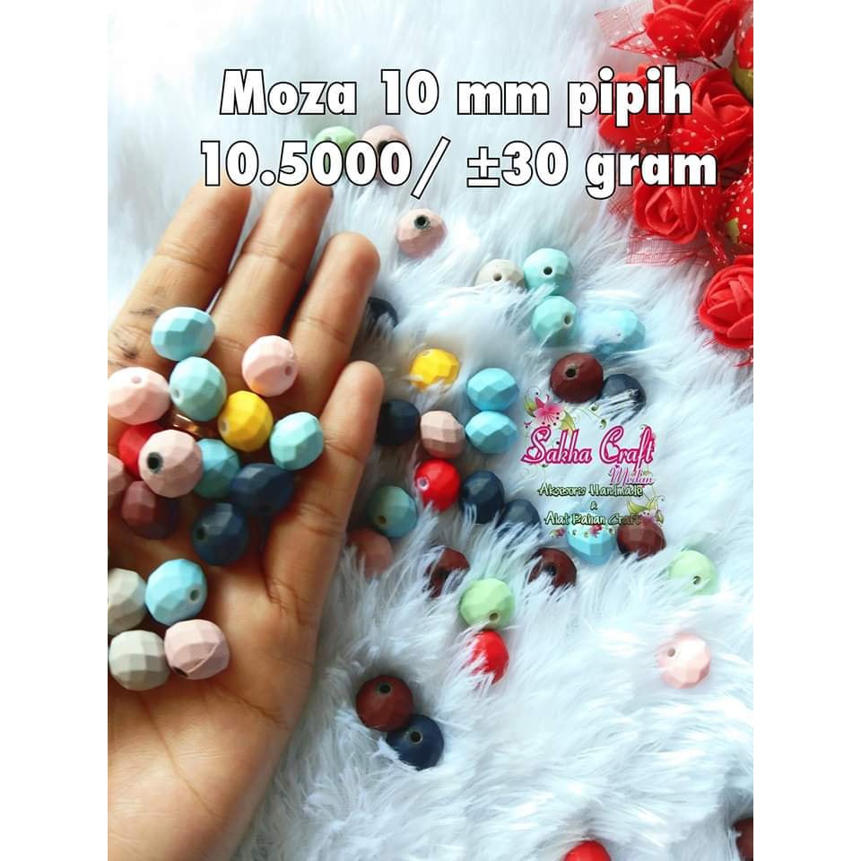 Jual Moza 10 mm Pipih (Bahan Craft Medan ) | Shopee Indonesia
