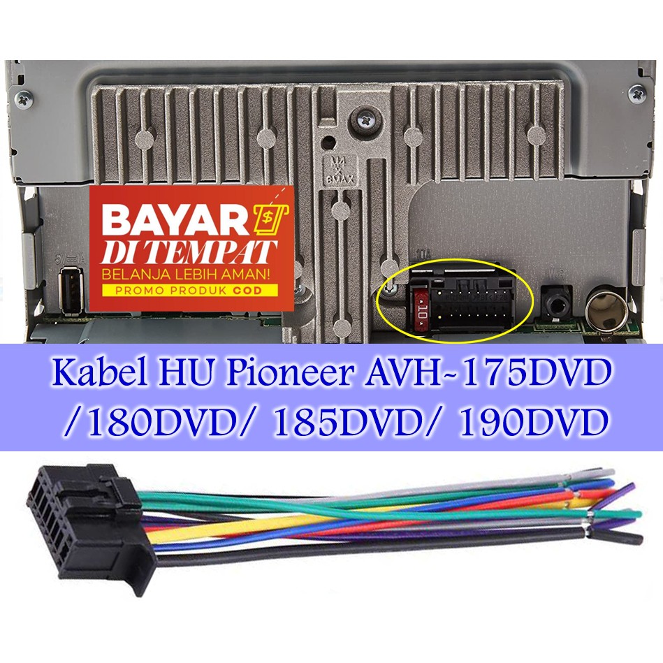 Jual Kabel Soket Head Unit Pioneer U Pasang Hu Pioneer Avh Dvd Avh Dvd Avh Dvd Avh