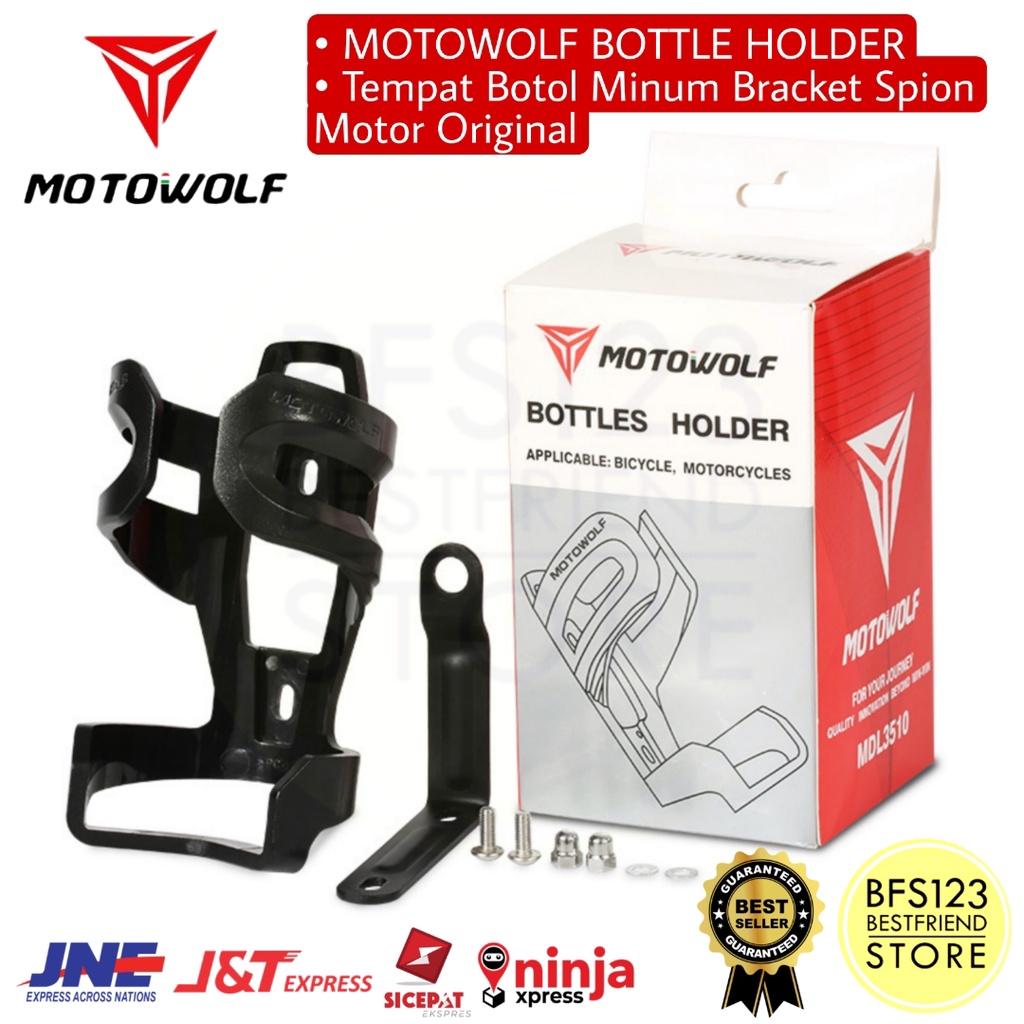 Jual Motowolf Bottle Holder Tempat Botol Minum Spion Motor Original Shopee Indonesia