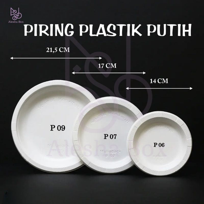 Jual Piring Plastik Putih Susu P7 Piring Plastik Sedang M Piring