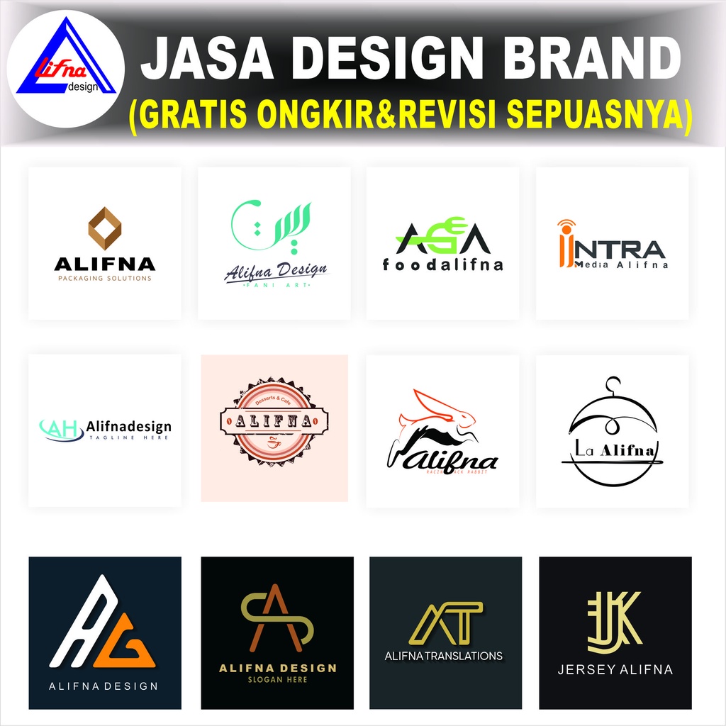 Jual Jasa Desain Logo Olshop Bebas Request Model Bentuk Warna Tulisan