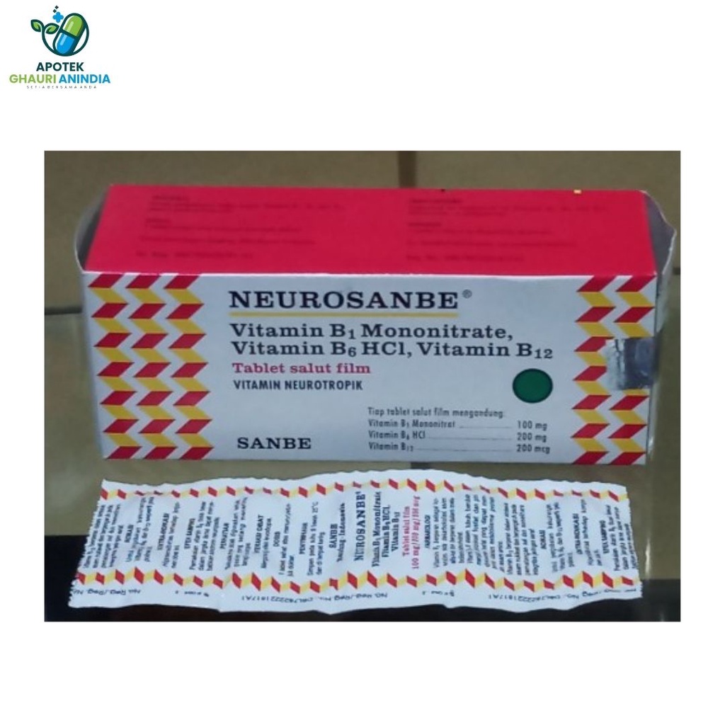 Jual Neurosanbe tablet 1 Strip Isi 10 Tablet Multivitamin | Shopee ...