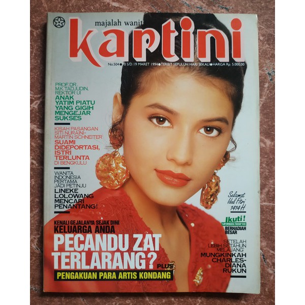 Jual Majalah Kartini No 504 Tahun 1994 Cover Tamara Bleszynski