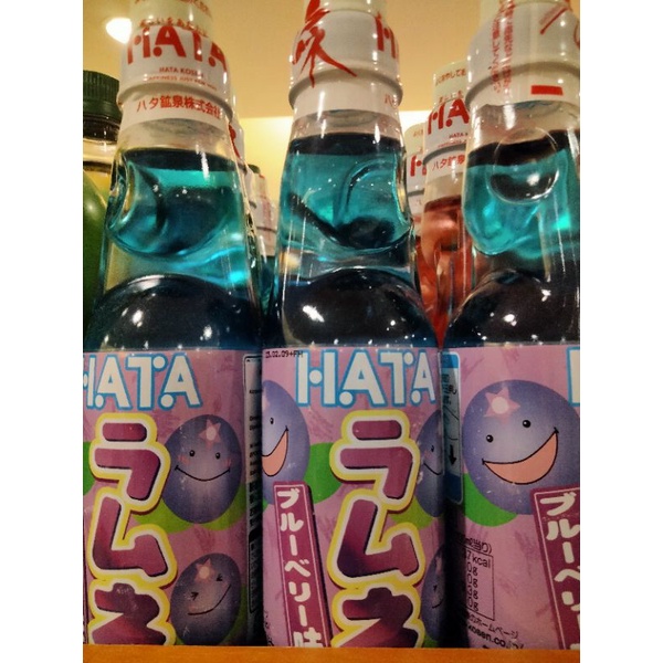 Jual SOFT DRINK HATA RAMUNE BLUEBERRY- MINUM SODA ASLI JEPANG 200 ML ...