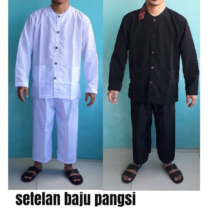 Jual Setelan Baju Pangsi Full Kancing & 3 Kancing/Setelan Baju Pria