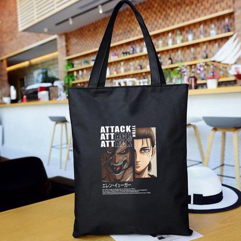 Jual TOTEBAG Anime Attack On Titan Eren Jaeger / TOTE BAG AOT / Totebag ...