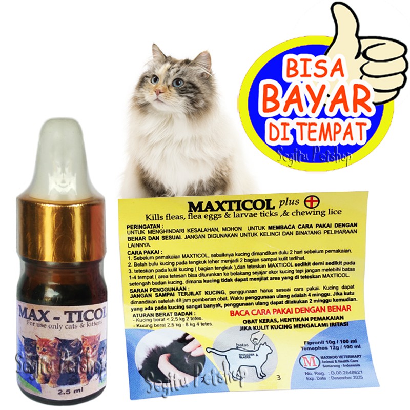 Jual Obat Kutu Kucing Parasit Caplax Tetes Maxticol Plus Shopee Indonesia