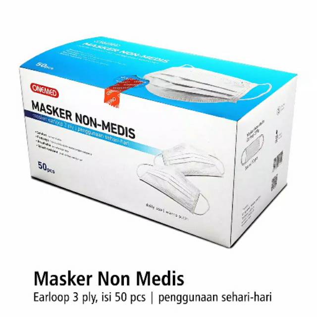 Jual Masker Non Medis Onemed Box isi 50 pcs | Shopee Indonesia