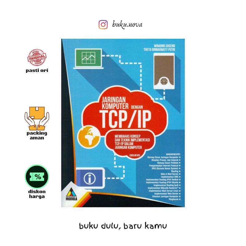 Jual Buku JARINGAN KOMPUTER DENGAN TCP/IP : Membahas Konsep Dan ...