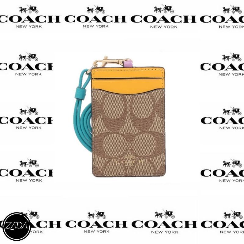 Jual COACH C3348 LANYARD ID IN COLORBLOCK SIGNATURE | Shopee Indonesia