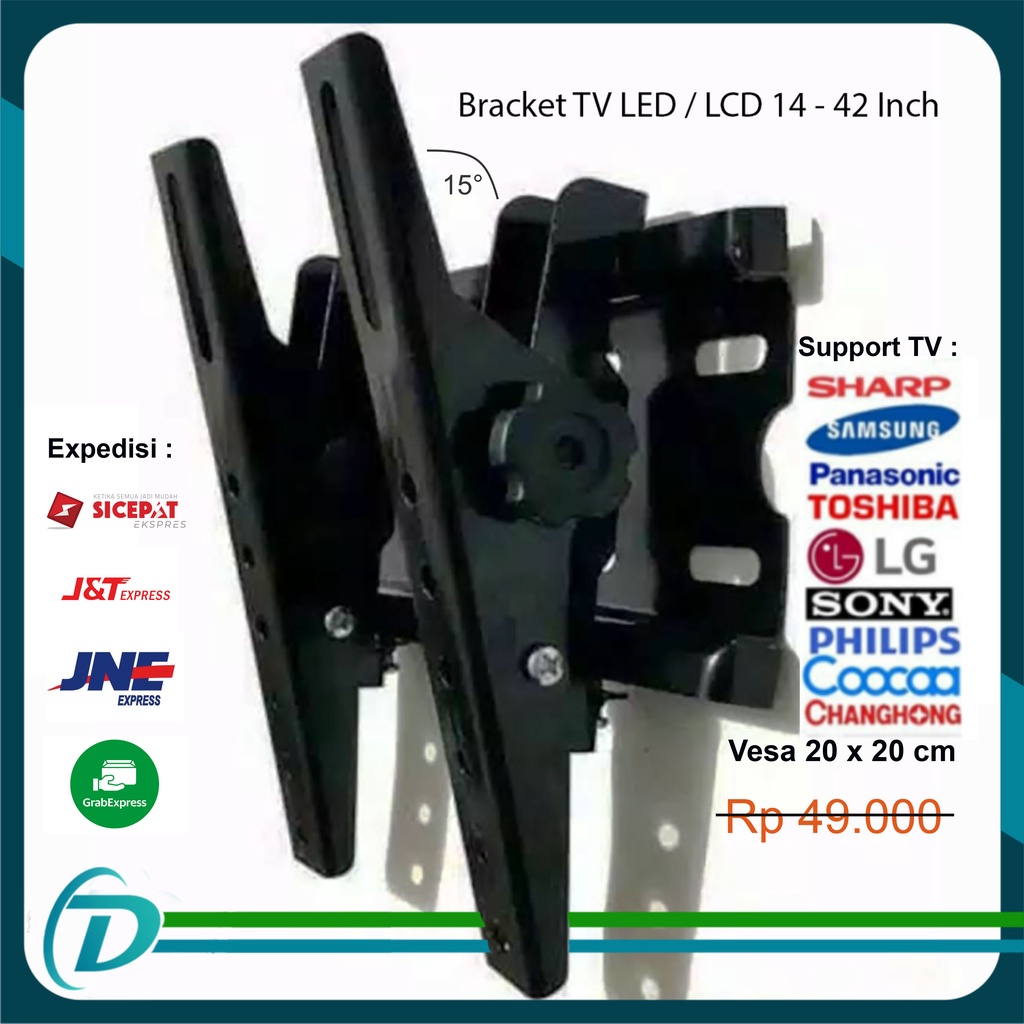 Jual Bracket TV LED Universal - Bracket TV LCD 14 - 42 Inch - Rak TV ...