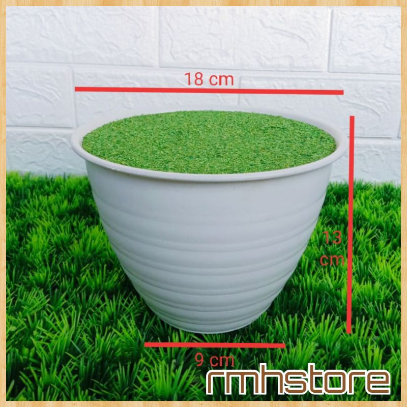 Jual Pot tawon D18 pot busa dan rumput pot bunga artificial bunga hias ...