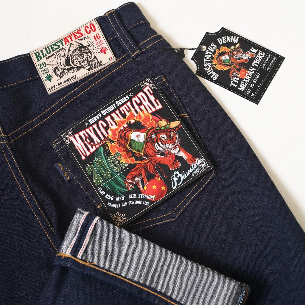 Jual Mexican Tigre 20oz Loomstate - Bandera Red Selvedge Line ...