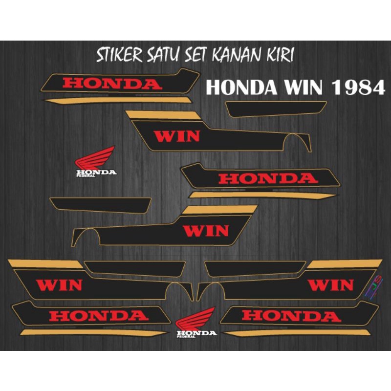 Jual STIKER STRIPING DECAL VARIASI HONDA WIN 1984 GRAFIS | Shopee Indonesia