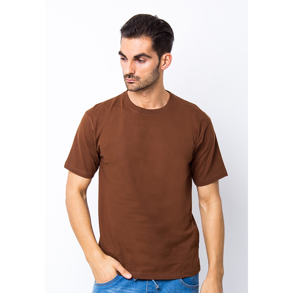 Jual Browncola Kaos Polos - Coklat | Shopee Indonesia