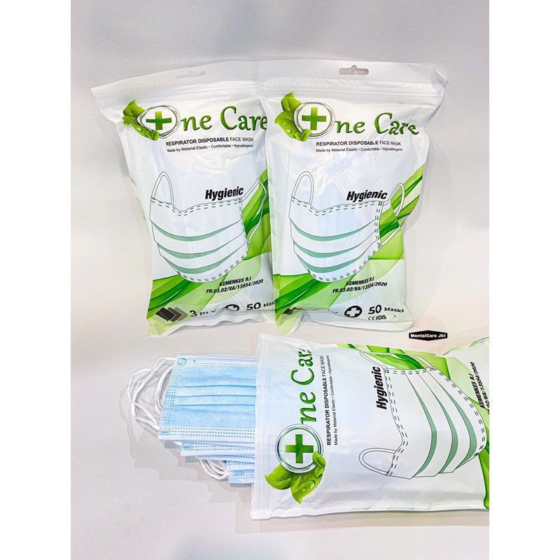 Jual masker one care 3 ply | Shopee Indonesia