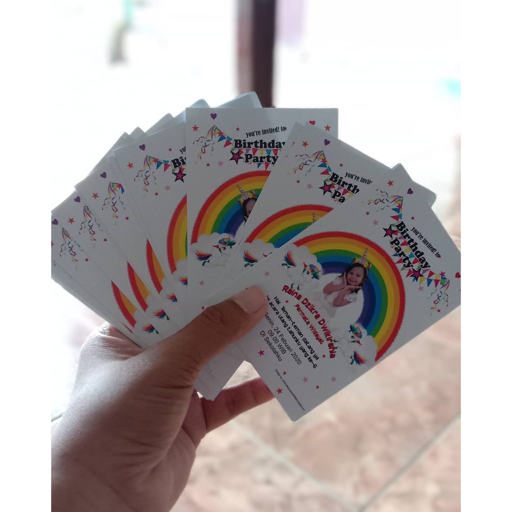 Jual undangan ulang tahun Karakter / kartu Undangan Pesta Ultah ...
