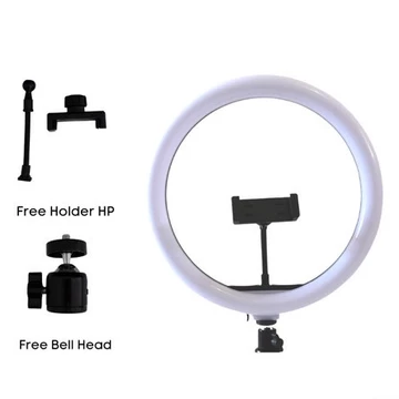 Impodio Ringlight Diameter 26 CM 3 Warna Dimmable