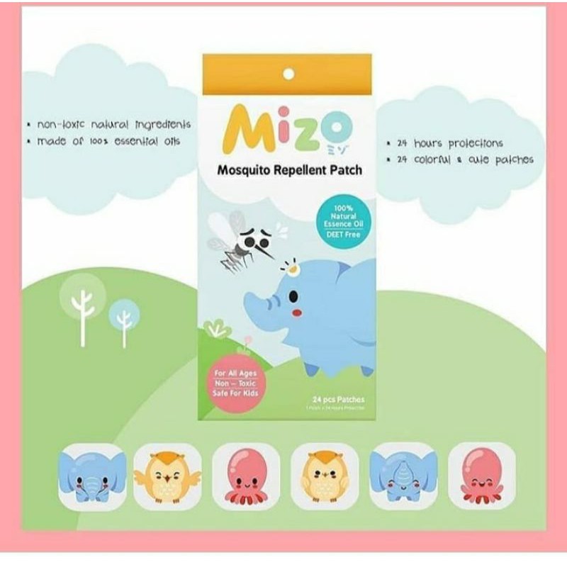 Jual MIZO STICKER ANTI NYAMUK MOSQUITO REPELLENT STICKER PATCH 24 PCS ...