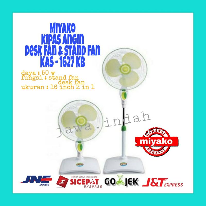 Jual Miyako Kipas Angin Desk Fan & Stand Fan KAS-1627 KB | Shopee Indonesia