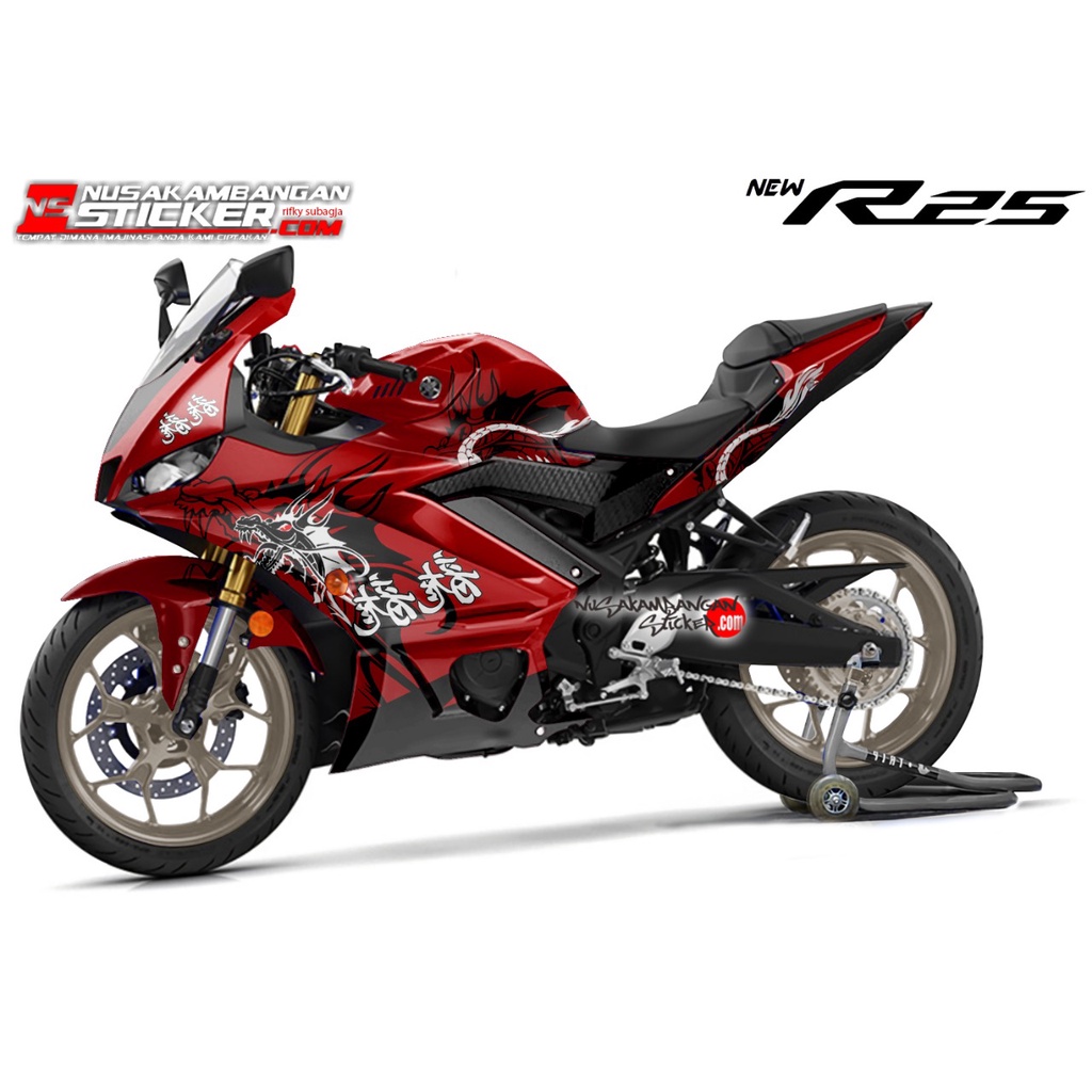 Jual Stiker R25 NEW MERAH NAGA | Shopee Indonesia